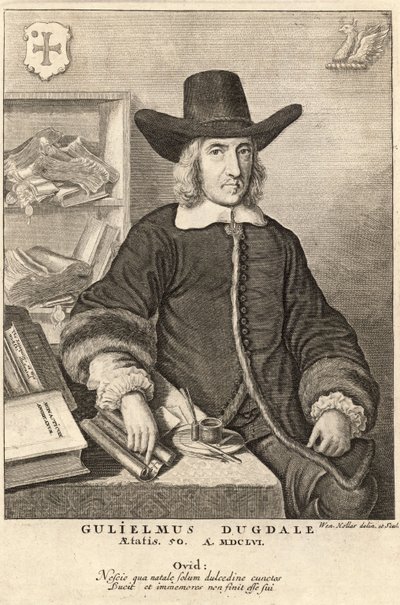 William Dugdale. State 5 by Wenceslaus Hollar
